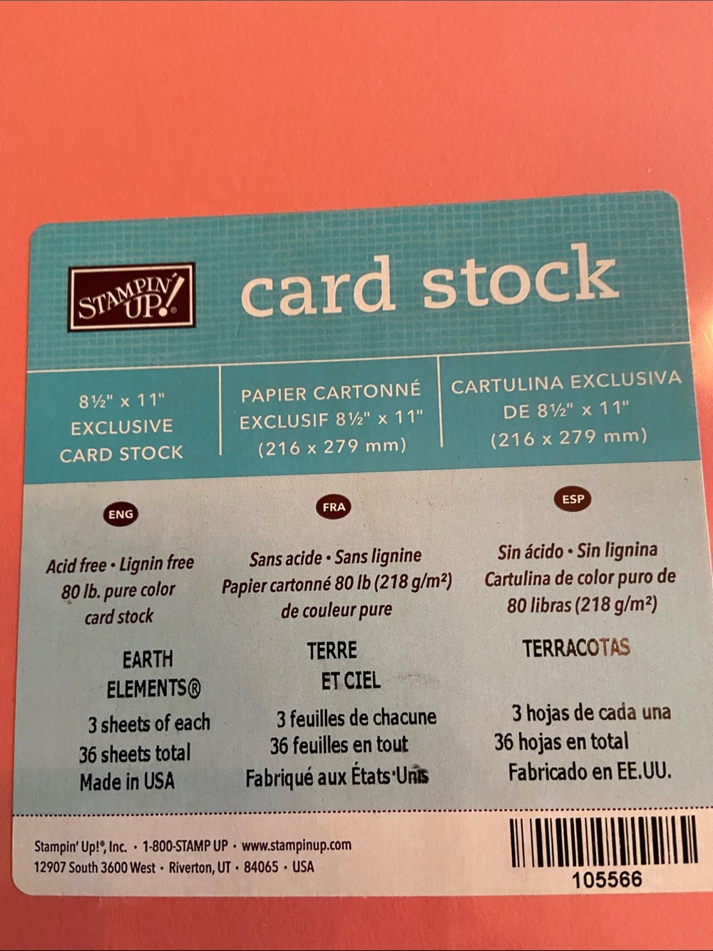 Stampin’ Up Card Stock. Brand New and Still Sealed Fantastic Variety of Colors. - Picture 4 of 5